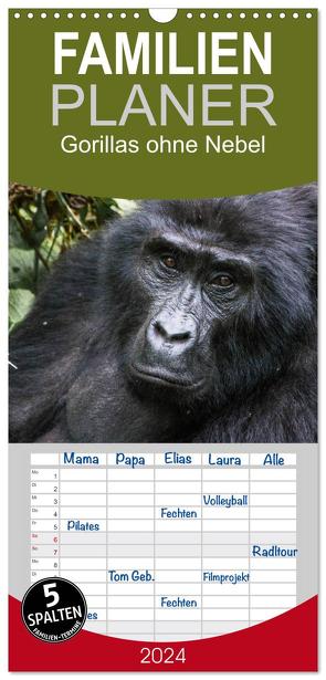 Familienplaner 2024 – Gorillas ohne Nebel mit 5 Spalten (Wandkalender, 21 x 45 cm) CALVENDO von Helmut Gulbins,  Dr.