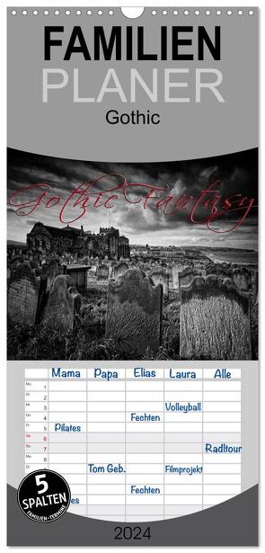 Familienplaner 2024 – Gothic Fantasy mit 5 Spalten (Wandkalender, 21 x 45 cm) CALVENDO von Cross,  Martina