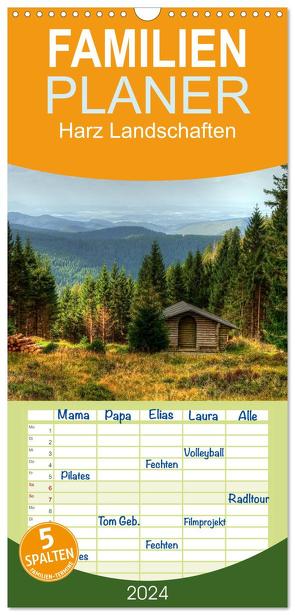 Familienplaner 2024 – Harz Landschaften mit 5 Spalten (Wandkalender, 21 x 45 cm) CALVENDO von Gierok,  Steffen
