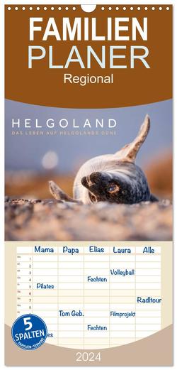 Familienplaner 2024 – Helgoland – Das Leben auf der Düne Helgolands mit 5 Spalten (Wandkalender, 21 x 45 cm) CALVENDO von Jackson,  Lain