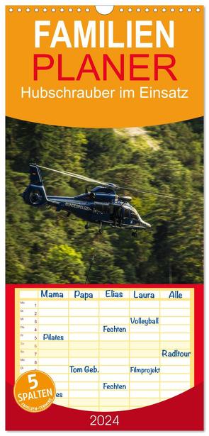 Familienplaner 2024 – Hubschrauber im Einsatz mit 5 Spalten (Wandkalender, 21 x 45 cm) CALVENDO von Schnell,  Heinrich