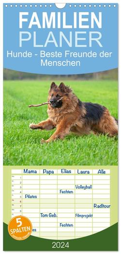 Familienplaner 2024 – Hunde – Beste Freunde der Menschen mit 5 Spalten (Wandkalender, 21 x 45 cm) CALVENDO von Kuttig,  Siegfried