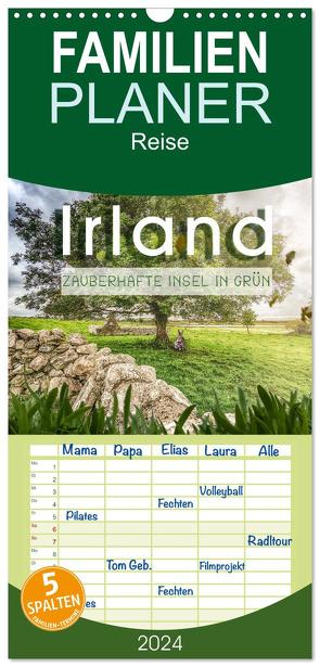 Familienplaner 2024 – Irland – Zauberhafte Insel in grün mit 5 Spalten (Wandkalender, 21 x 45 cm) CALVENDO von Schöb,  Monika