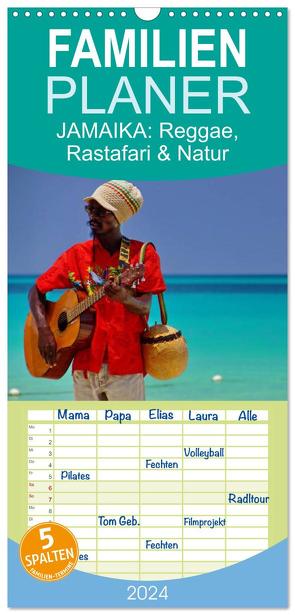 Familienplaner 2024 – JAMAIKA Reggae, Rastafari und Natur. mit 5 Spalten (Wandkalender, 21 x 45 cm) CALVENDO von M.Polok,  M.Polok