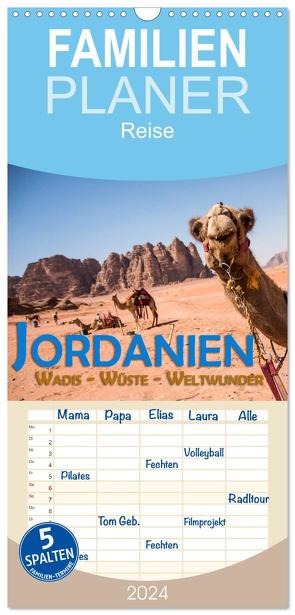 Familienplaner 2024 – Jordanien – Wadis – Wüste – Weltwunder mit 5 Spalten (Wandkalender, 21 x 45 cm) CALVENDO von Pohl,  Gerald