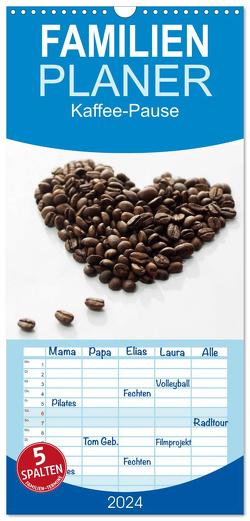 Familienplaner 2024 – Kaffee-Pause Terminkalender mit 5 Spalten (Wandkalender, 21 x 45 cm) CALVENDO von Riedel,  Tanja
