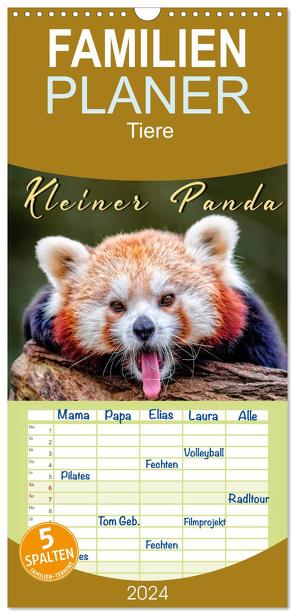 Familienplaner 2024 – Kleiner Panda mit 5 Spalten (Wandkalender, 21 x 45 cm) CALVENDO von Roder,  Peter