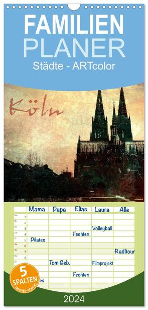 Familienplaner 2024 – Köln mit 5 Spalten (Wandkalender, 21 x 45 cm) CALVENDO von Siebenhühner,  Gabi