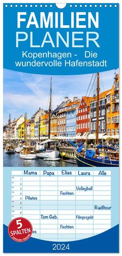 Familienplaner 2024 – Kopenhagen – Die wundervolle Hafenstadt mit 5 Spalten (Wandkalender, 21 x 45 cm) CALVENDO von Rogalski,  Solveig