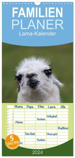 Familienplaner 2024 – Lama-Kalender mit 5 Spalten (Wandkalender, 21 x 45 cm) CALVENDO von Witkowski,  Bernd