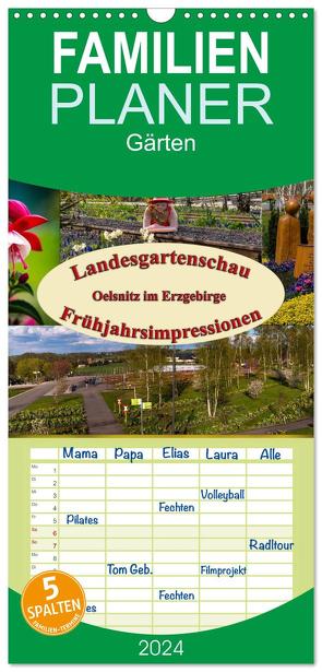 Familienplaner 2024 – Landesgartenschau Oelsnitz im Erzgebirge – Frühjahrsimpressionen mit 5 Spalten (Wandkalender, 21 x 45 cm) CALVENDO von Birkigt,  Lisa