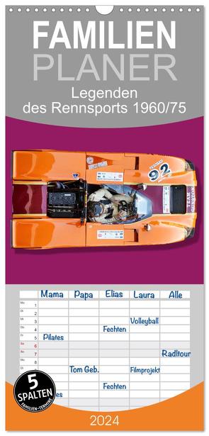 Familienplaner 2024 – Legenden des Rennsports Historic Sports Cars 1960-1975 mit 5 Spalten (Wandkalender, 21 x 45 cm) CALVENDO von Schmerl,  Bernhard