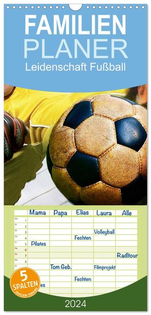 Familienplaner 2024 – Leidenschaft Fußball mit 5 Spalten (Wandkalender, 21 x 45 cm) CALVENDO von Bleicher,  Renate