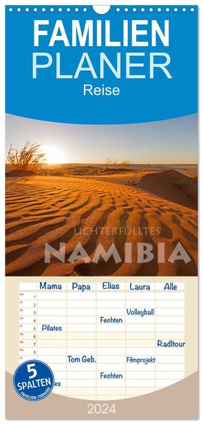 Familienplaner 2024 – Lichterfülltes Namibia mit 5 Spalten (Wandkalender, 21 x 45 cm) CALVENDO von Peyer,  Stephan