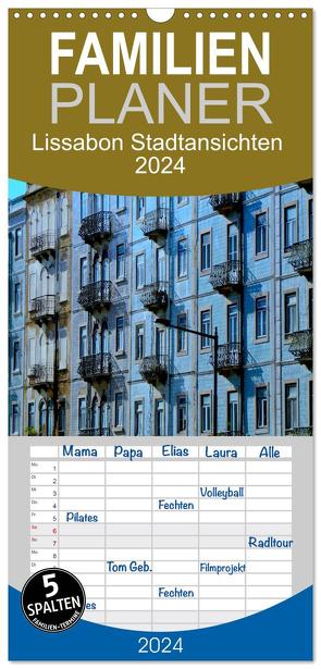 Familienplaner 2024 – Lissabon Stadtansichten 2024 mit 5 Spalten (Wandkalender, 21 x 45 cm) CALVENDO von Gerken,  Jochen