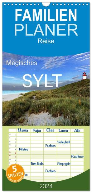 Familienplaner 2024 – Magisches Sylt mit 5 Spalten (Wandkalender, 21 x 45 cm) CALVENDO von Tangermann,  Franz