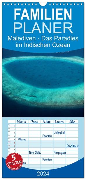 Familienplaner 2024 – Malediven – Das Paradies im Indischen Ozean III mit 5 Spalten (Wandkalender, 21 x 45 cm) CALVENDO von RODRIGUEZ Photography,  CLAVE