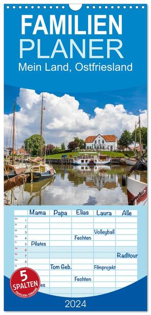 Familienplaner 2024 – Mein Land, Ostfriesland mit 5 Spalten (Wandkalender, 21 x 45 cm) CALVENDO von Scherf,  Dietmar