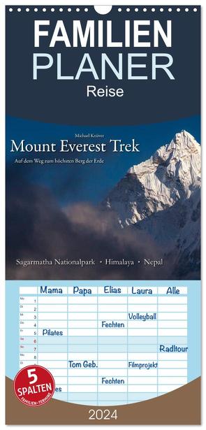 Familienplaner 2024 – Mount Everest Trek mit 5 Spalten (Wandkalender, 21 x 45 cm) CALVENDO von Knüver,  Michael
