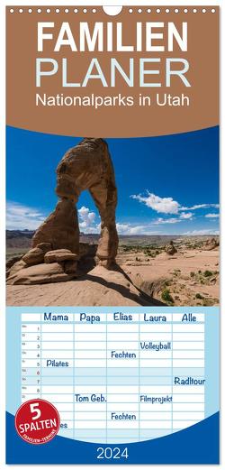 Familienplaner 2024 – Nationalparks in Utah mit 5 Spalten (Wandkalender, 21 x 45 cm) CALVENDO von Hitzbleck,  Rolf