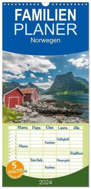 Familienplaner 2024 – Norwegen mit 5 Spalten (Wandkalender, 21 x 45 cm) CALVENDO von Burri,  Roman