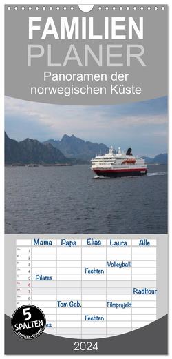 Familienplaner 2024 – Panoramen der norwegischen Küste mit 5 Spalten (Wandkalender, 21 x 45 cm) CALVENDO von Lacher,  Ingrid