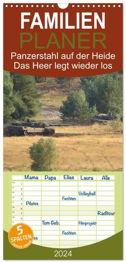 Familienplaner 2024 – Panzerstahl auf der Heide – Das Heer legt wieder los mit 5 Spalten (Wandkalender, 21 x 45 cm) CALVENDO von Media,  Hoschie
