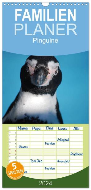 Familienplaner 2024 – Pinguine 2024 mit 5 Spalten (Wandkalender, 21 x 45 cm) CALVENDO von Groos,  Ilka