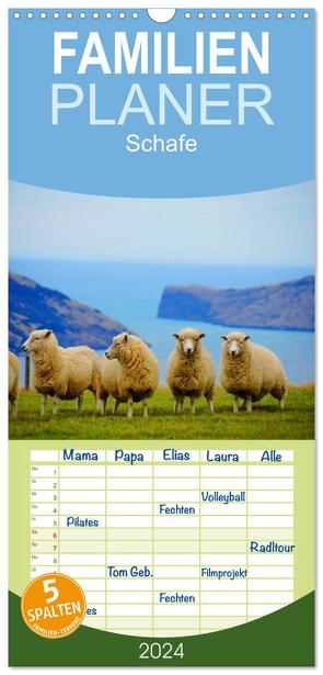 Familienplaner 2024 – Schafe mit 5 Spalten (Wandkalender, 21 x 45 cm) CALVENDO von Stanzer,  Elisabeth