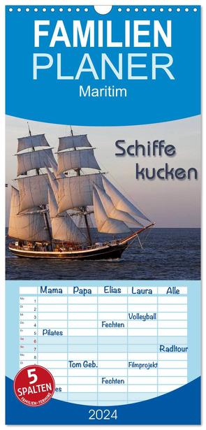 Familienplaner 2024 – Schiffe kucken mit 5 Spalten (Wandkalender, 21 x 45 cm) CALVENDO von Berg,  Martina