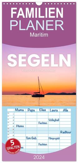 Familienplaner 2024 – Segeln – Kurs aufs offene Meer. mit 5 Spalten (Wandkalender, 21 x 45 cm) CALVENDO von SF,  SF