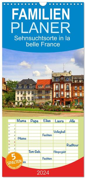 Familienplaner 2024 – Sehnsuchtsorte in la belle France mit 5 Spalten (Wandkalender, 21 x 45 cm) CALVENDO von Fillinger,  Sulamay
