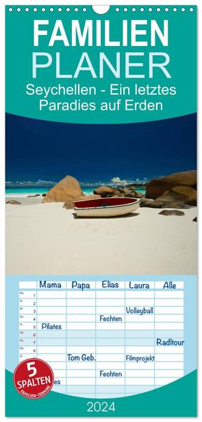Familienplaner 2024 – Seychellen – Ein letztes Paradies auf Erden mit 5 Spalten (Wandkalender, 21 x 45 cm) CALVENDO von René Grossmann,  Marcel