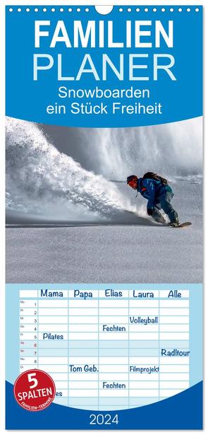 Familienplaner 2024 – Snowboarden – ein Stück Freiheit mit 5 Spalten (Wandkalender, 21 x 45 cm) CALVENDO von Roder,  Peter