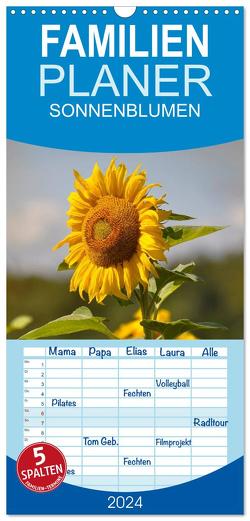 Familienplaner 2024 – Sonnenblumen 2024 mit 5 Spalten (Wandkalender, 21 x 45 cm) CALVENDO von Geduldig,  Bildagentur