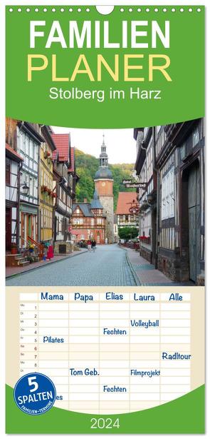 Familienplaner 2024 – Stolberg im Harz – Deutschlands schönstes Dorf mit 5 Spalten (Wandkalender, 21 x 45 cm) CALVENDO von Kruse,  Gisela