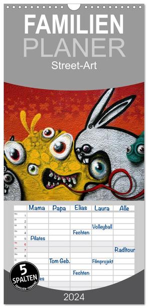 Familienplaner 2024 – Street-Art 2024 mit 5 Spalten (Wandkalender, 21 x 45 cm) CALVENDO von Stolzenburg,  Kerstin