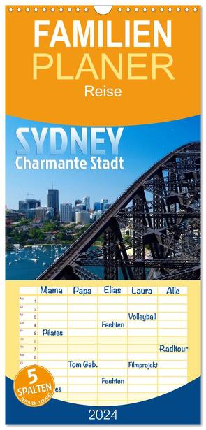 Familienplaner 2024 – SYDNEY Charmante Stadt mit 5 Spalten (Wandkalender, 21 x 45 cm) CALVENDO von Viola,  Melanie