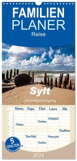 Familienplaner 2024 – Sylt – Strandspaziergang mit 5 Spalten (Wandkalender, 21 x 45 cm) CALVENDO von Dreegmeyer,  H.