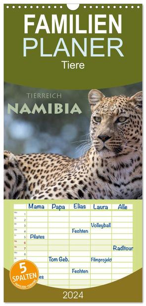 Familienplaner 2024 – Tierreich Namibia mit 5 Spalten (Wandkalender, 21 x 45 cm) CALVENDO von Peyer,  Stephan