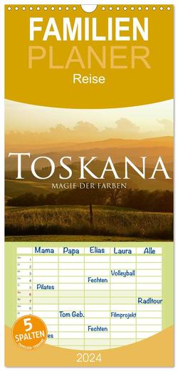 Familienplaner 2024 – Toskana – Magie der Farben mit 5 Spalten (Wandkalender, 21 x 45 cm) CALVENDO von Keller,  Fabian