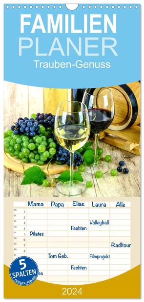 Familienplaner 2024 – Trauben-Genuss. Aromatische Weintrauben und süße Tafeltrauben mit 5 Spalten (Wandkalender, 21 x 45 cm) CALVENDO von Hurley,  Rose
