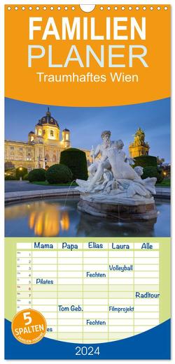 Familienplaner 2024 – Traumhaftes Wien mit 5 Spalten (Wandkalender, 21 x 45 cm) CALVENDO von Mirau,  Rainer