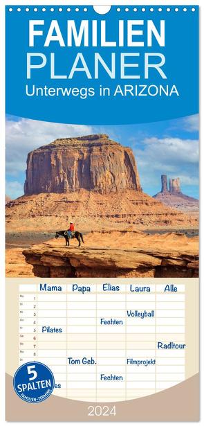 Familienplaner 2024 – Unterwegs in ARIZONA mit 5 Spalten (Wandkalender, 21 x 45 cm) CALVENDO von Wilczek,  Dieter