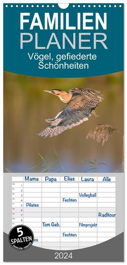 Familienplaner 2024 – Vögel, Gefiederte Schönheiten mit 5 Spalten (Wandkalender, 21 x 45 cm) CALVENDO von Lequen,  Wolfgang