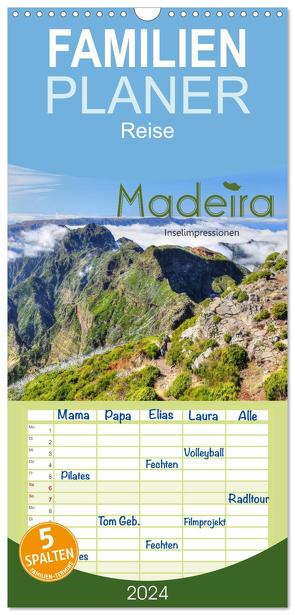 Familienplaner 2024 – Wildes Madeira – Inselimpressionen mit 5 Spalten (Wandkalender, 21 x 45 cm) CALVENDO von Stamm,  Dirk