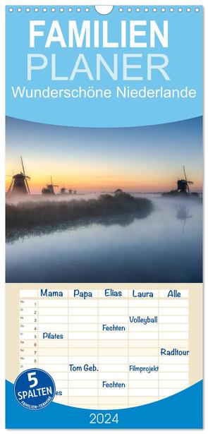 Familienplaner 2024 – Wunderschöne Niederlande mit 5 Spalten (Wandkalender, 21 x 45 cm) CALVENDO von Valjak,  Michael