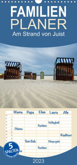 Familienplaner Am Strand von Juist (Wandkalender 2023 , 21 cm x 45 cm, hoch) von Schmidt,  Daphne