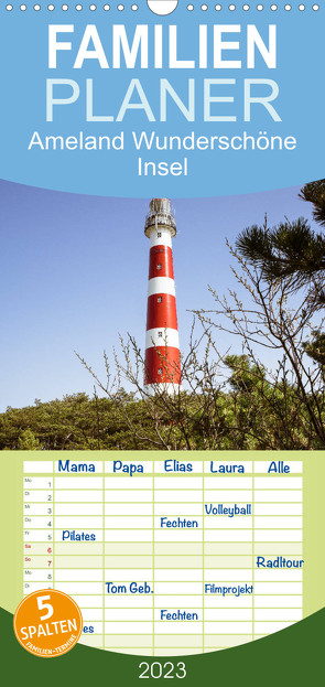 Familienplaner Ameland Wunderschöne Insel (Wandkalender 2023 , 21 cm x 45 cm, hoch) von Herzog,  Gregor