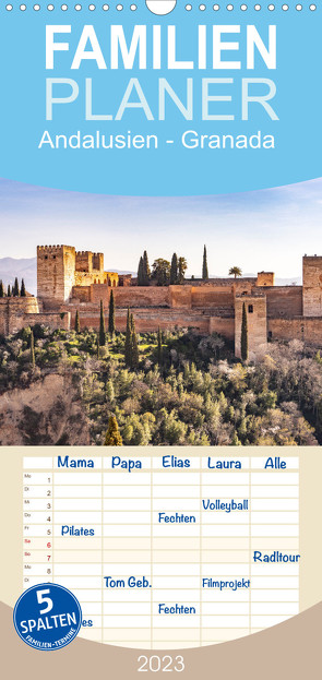 Familienplaner Andalusien – Granada (Wandkalender 2023 , 21 cm x 45 cm, hoch) von Schickert,  Peter